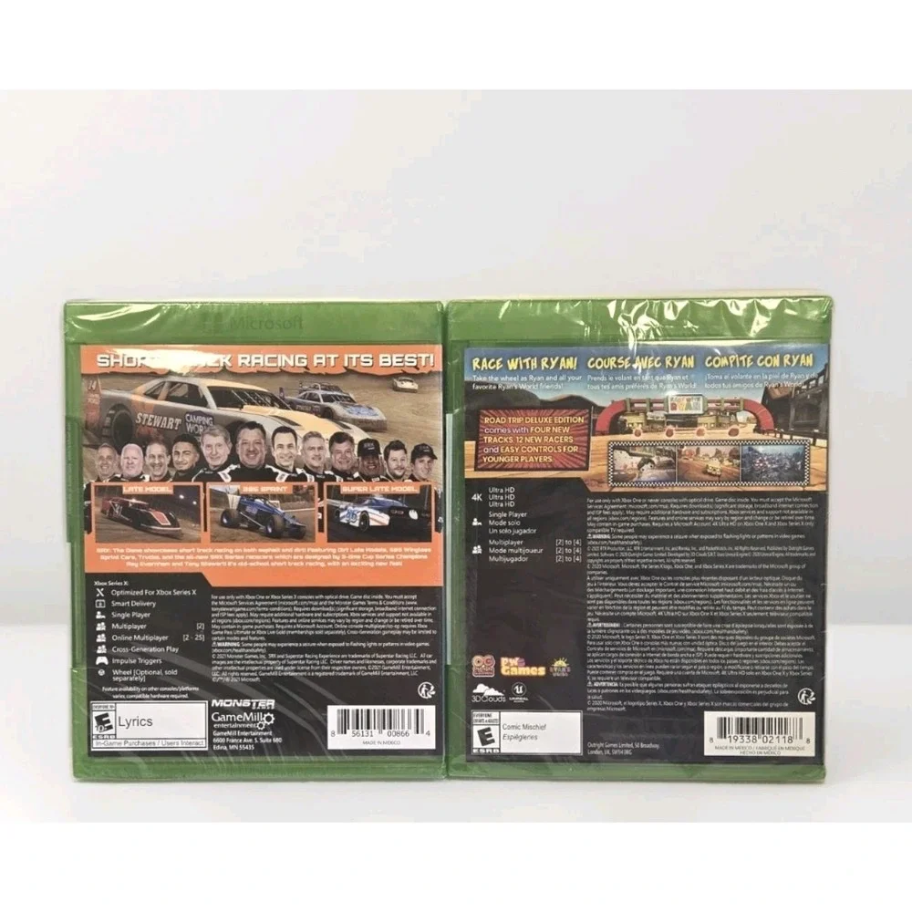 2 Microsoft Xbox Series X Games Ryan's Roadtrip SRX Superstar Racing Experience‎